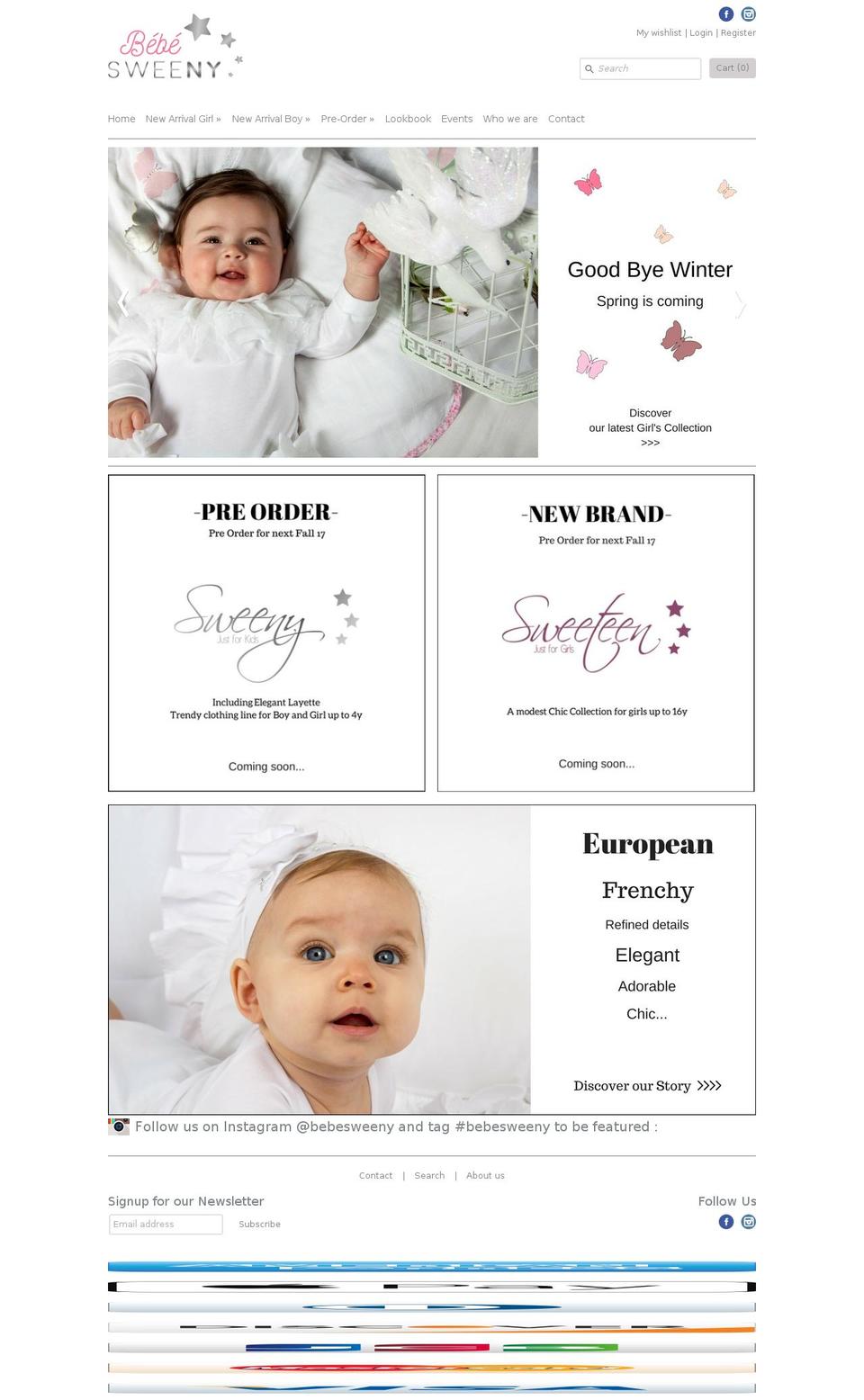 bebesweeny.com shopify website screenshot
