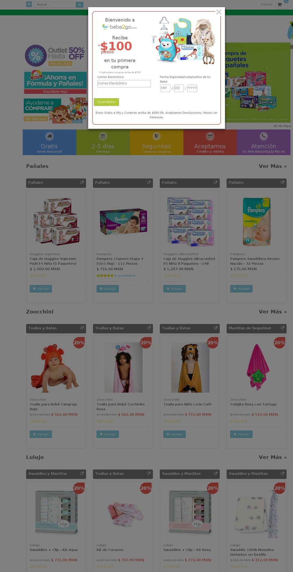 Bebe2go v1.1 Shopify theme site example bebetogo.com