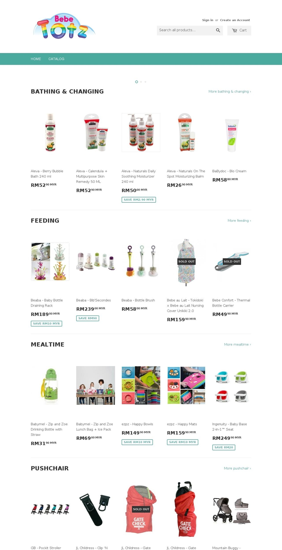 bebetotz.com shopify website screenshot