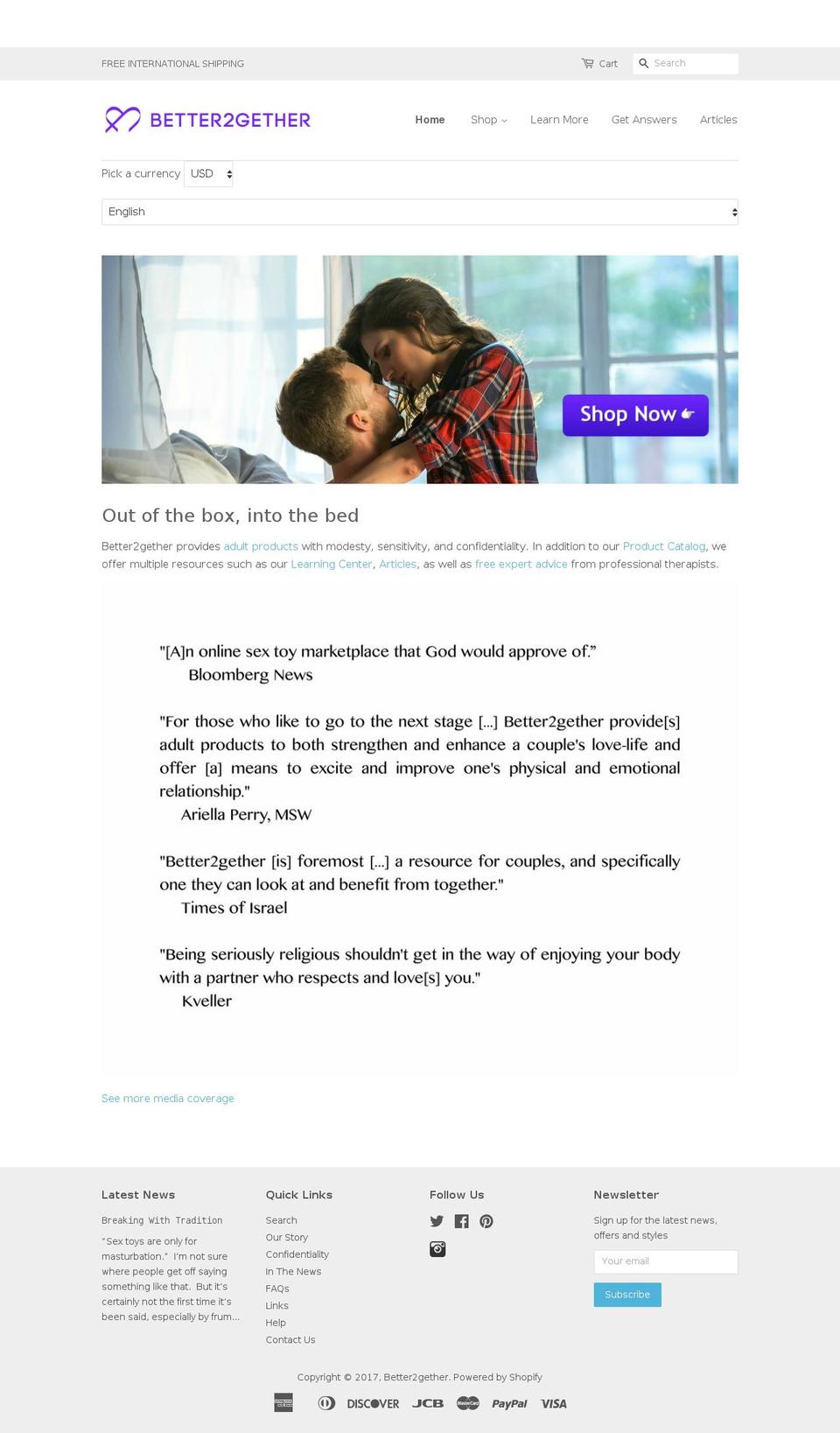 Guru Test Shopify theme site example bebetter2gether.com
