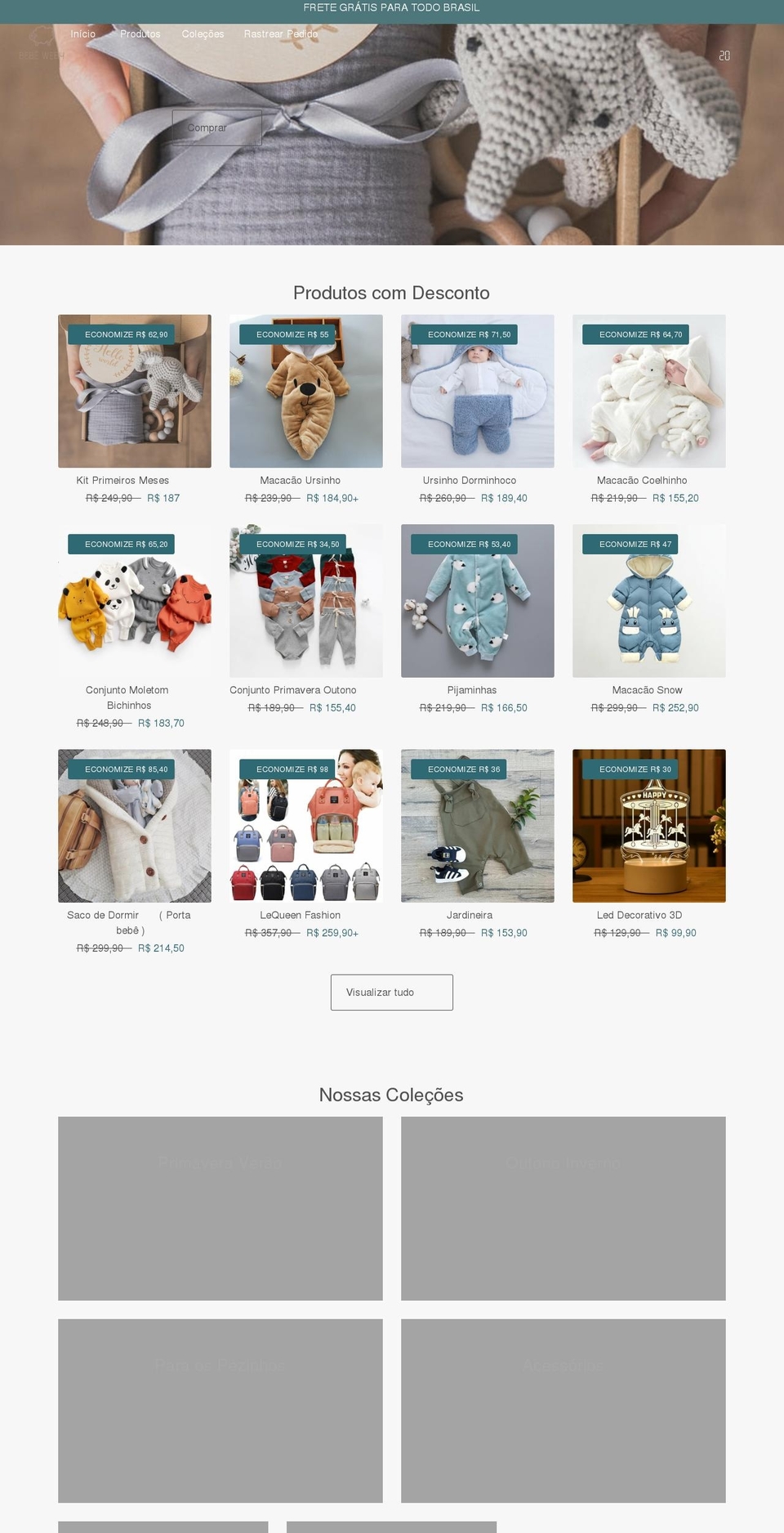 bebeweby.com shopify website screenshot