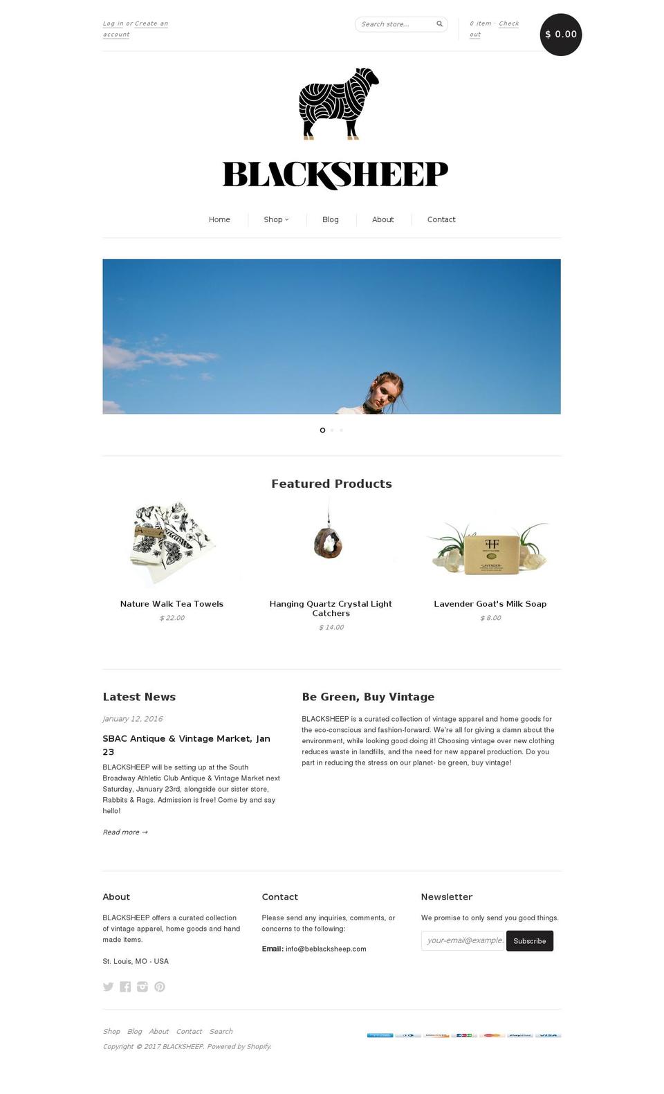 beblacksheep.com shopify website screenshot