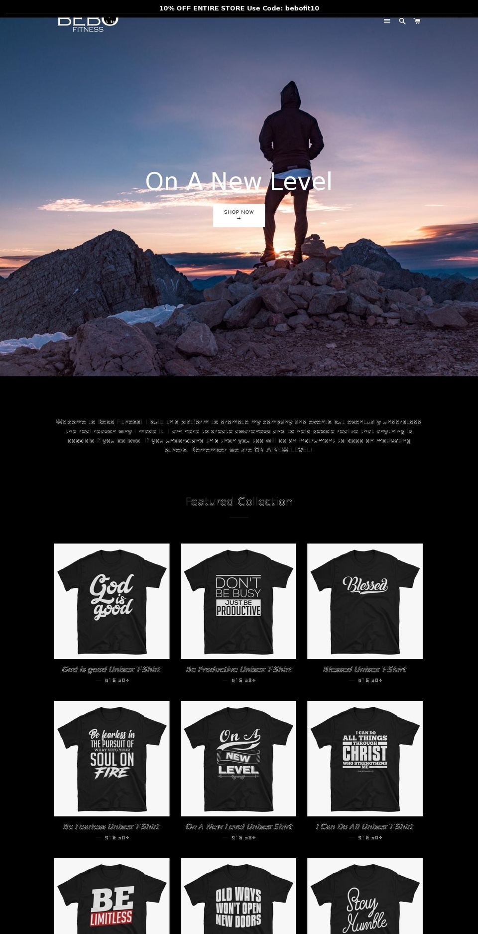 bebofitness.com — Shopify storefront screenshot
