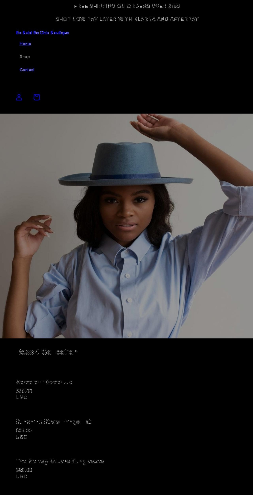 beboldbechic.com shopify website screenshot