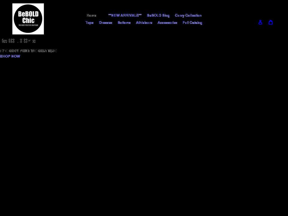 beboldchic.com shopify website screenshot