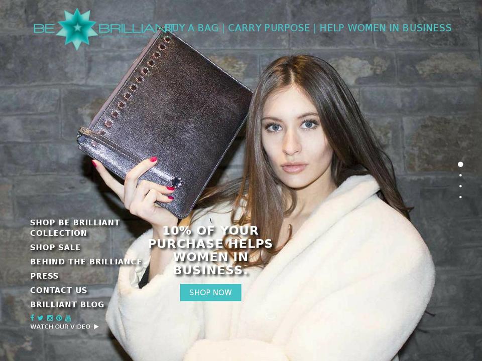 bebrilliantbags.com shopify website screenshot