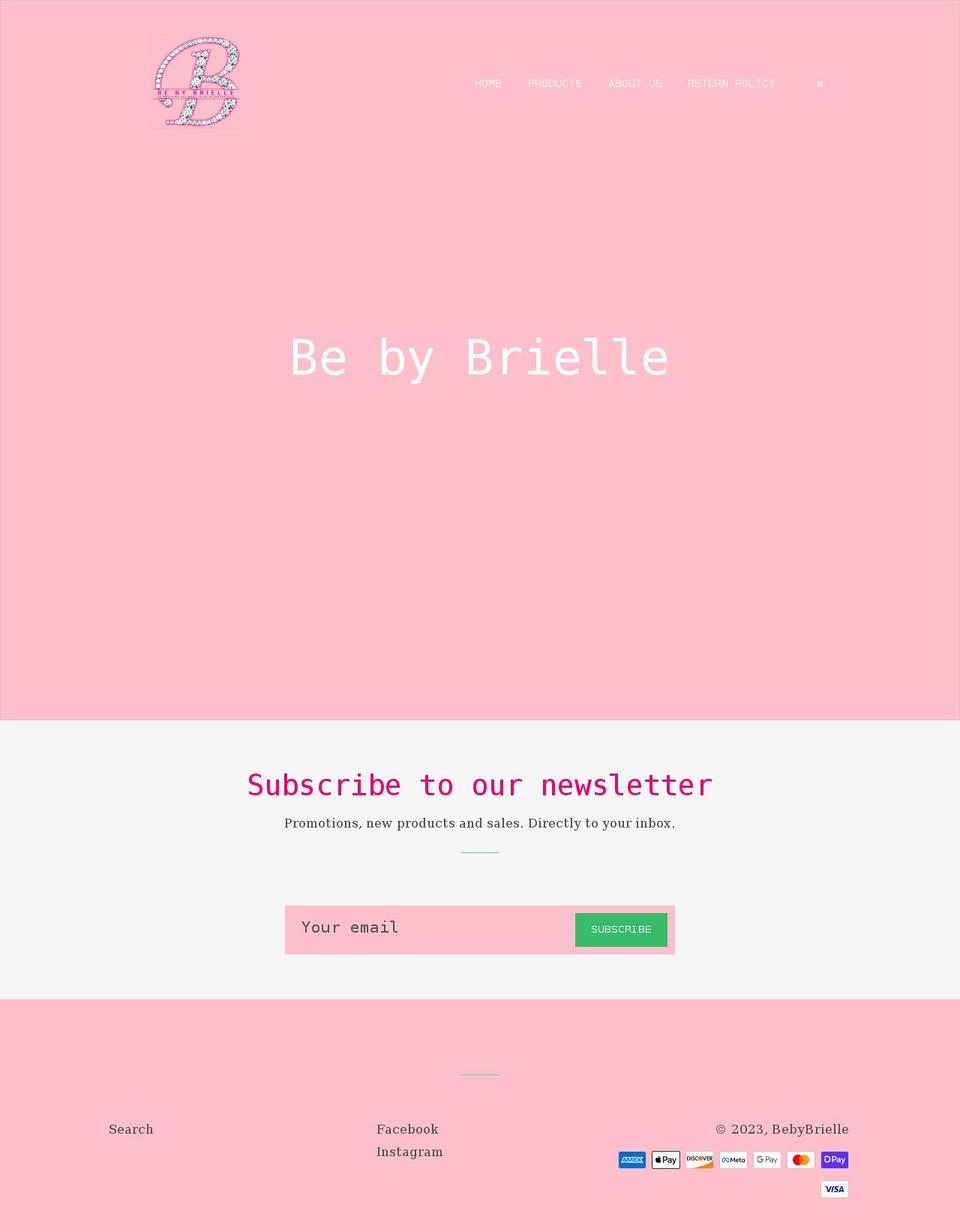 bebybrielle.com shopify website screenshot