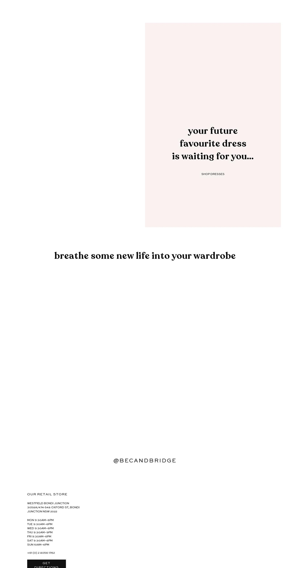 becandbridge.com shopify website screenshot