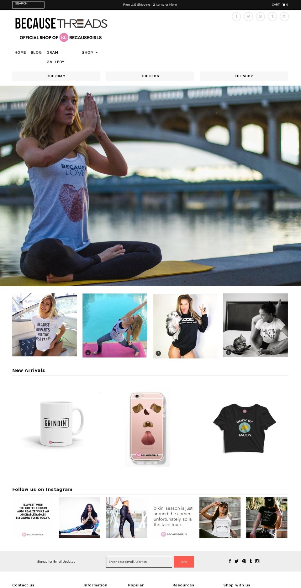 BecauseThreads Shopify theme site example becauseapparel.com