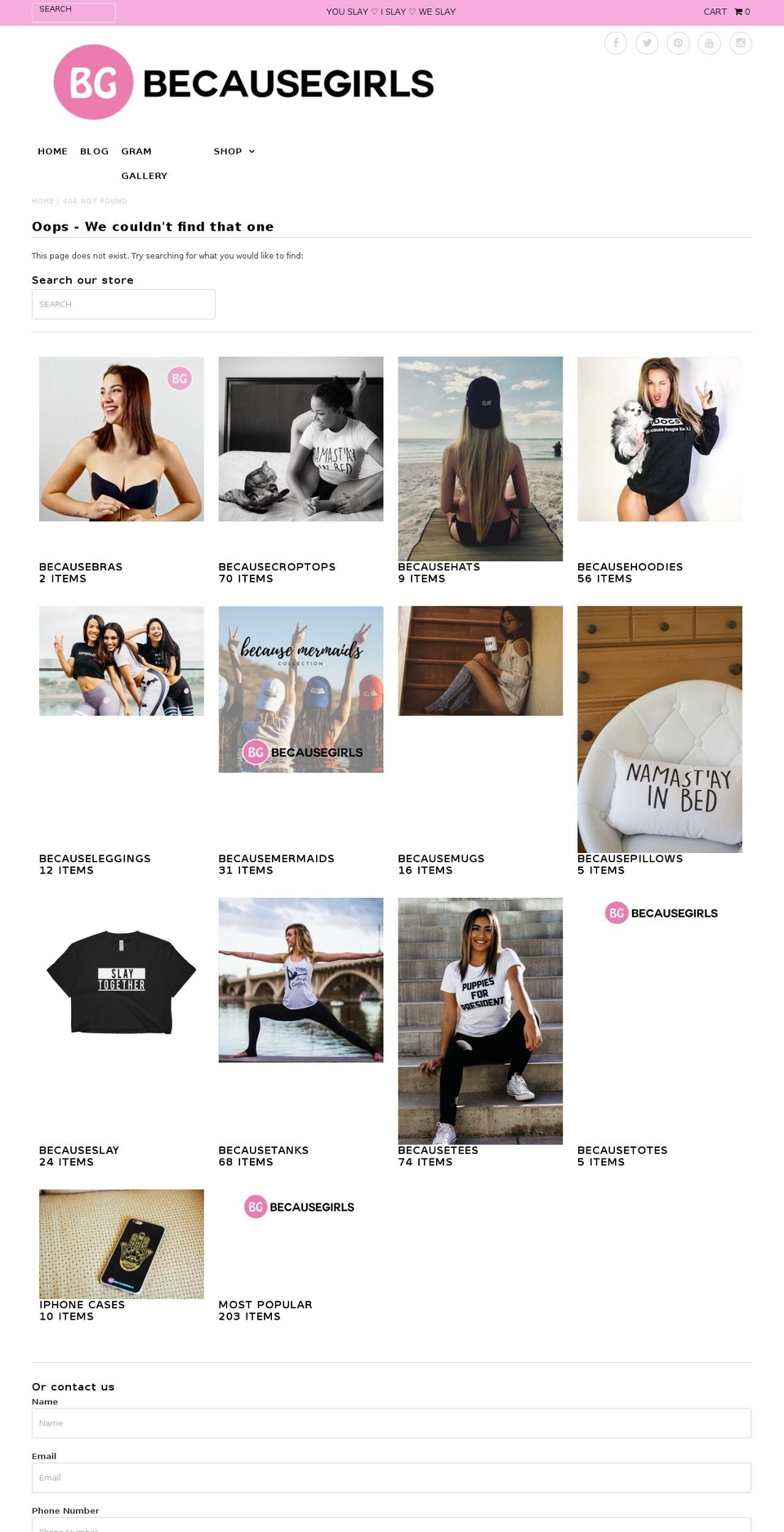 BecauseThreads- Guru Change Shopify theme site example becausegainz.com