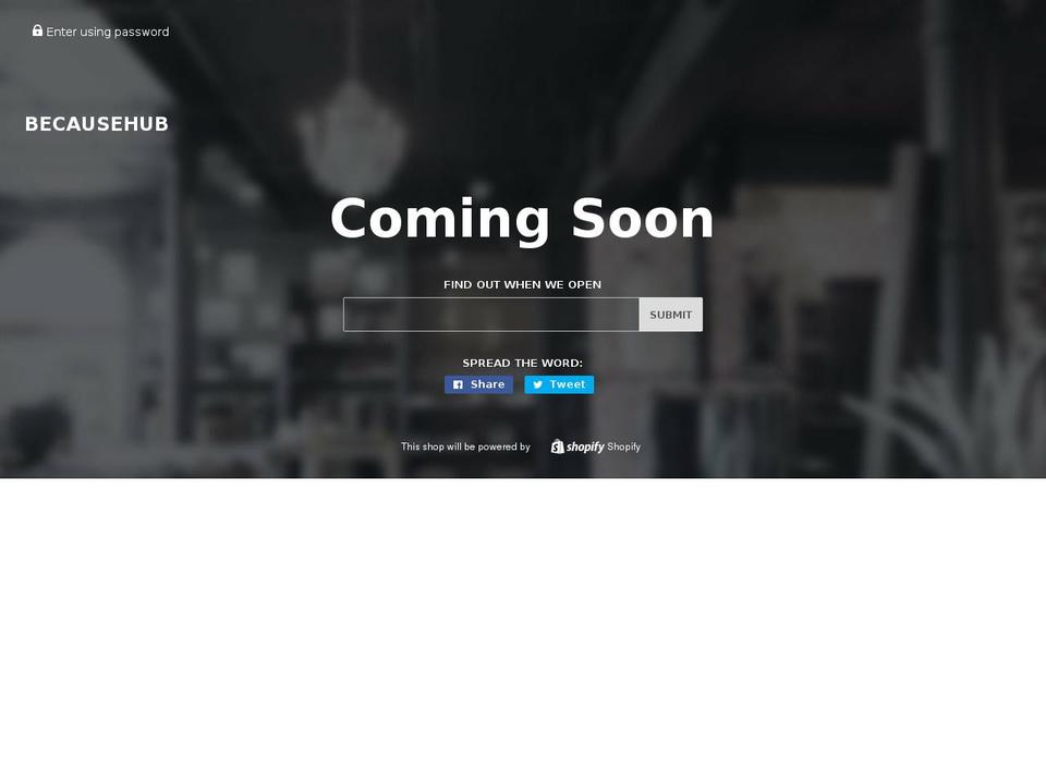 mine Shopify theme site example becausehub.com