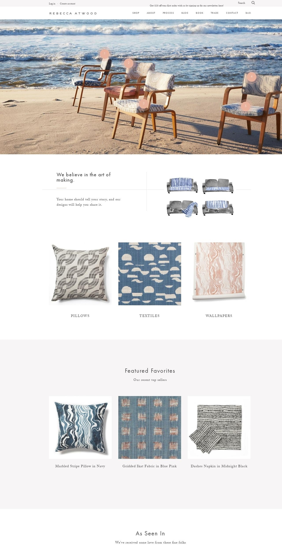 beccaatwood.com shopify website screenshot