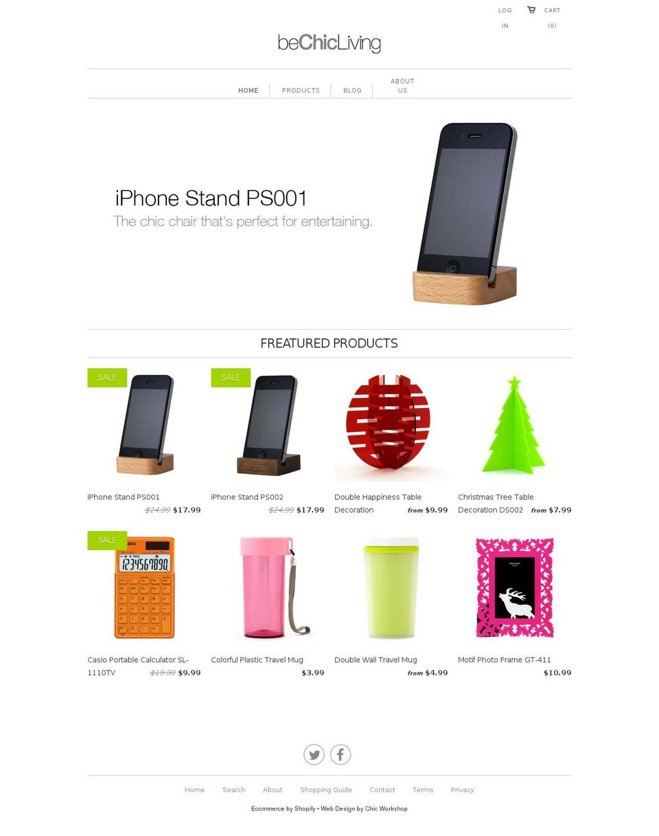 bechicliving.com shopify website screenshot