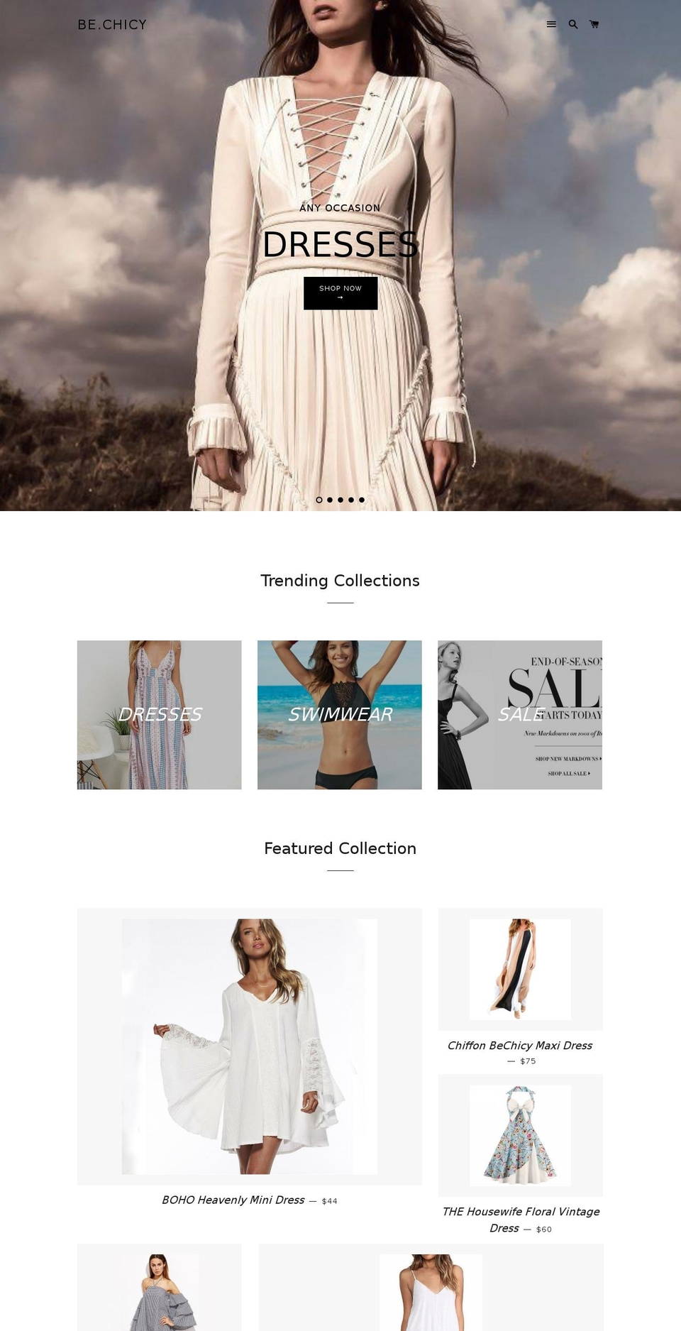 bechicy.com — Shopify storefront screenshot