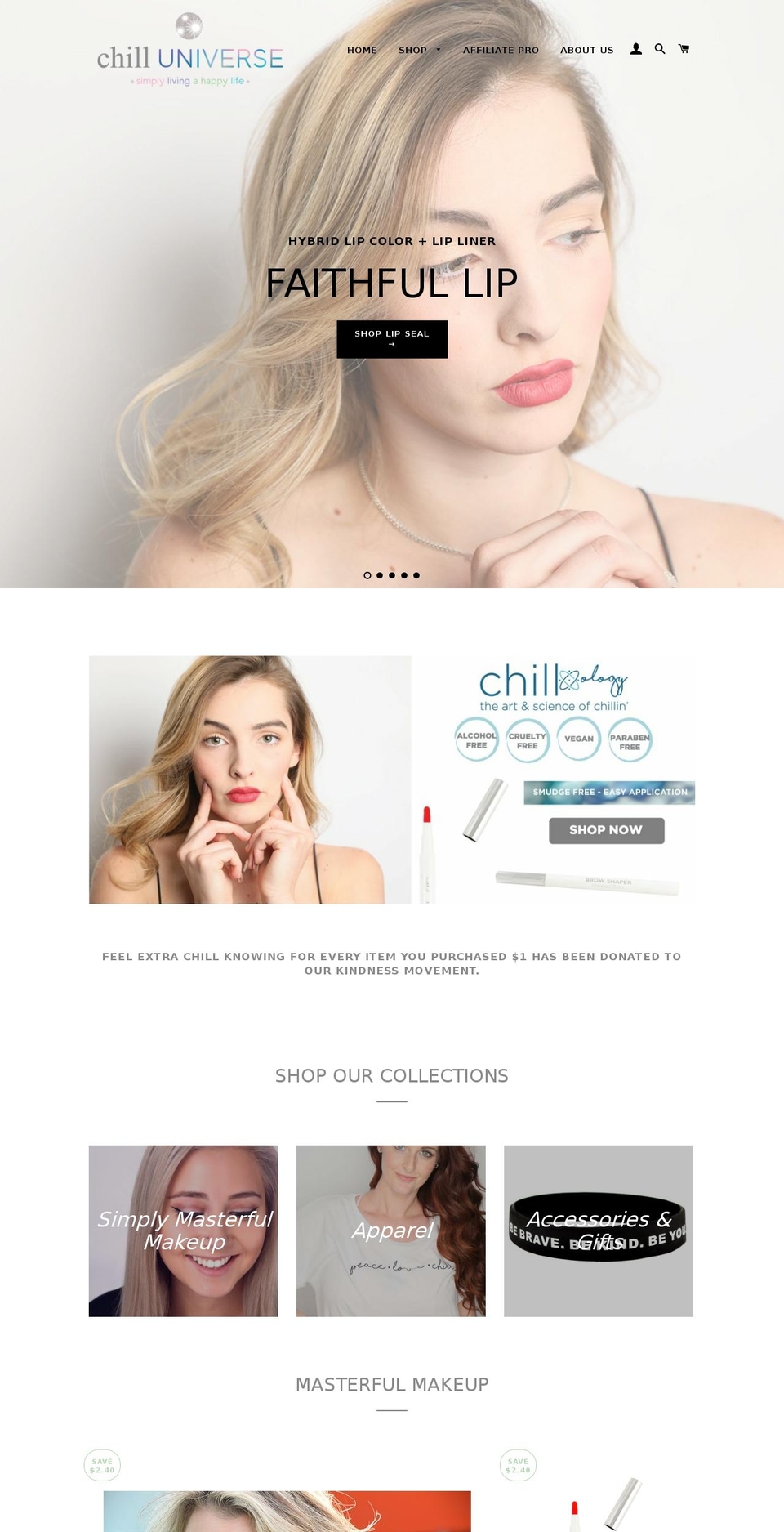 bechillbekind.org shopify website screenshot