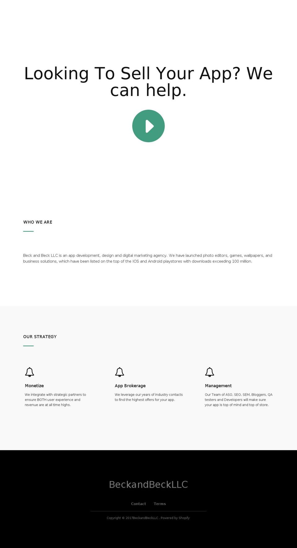 beckandbeckllc.com shopify website screenshot