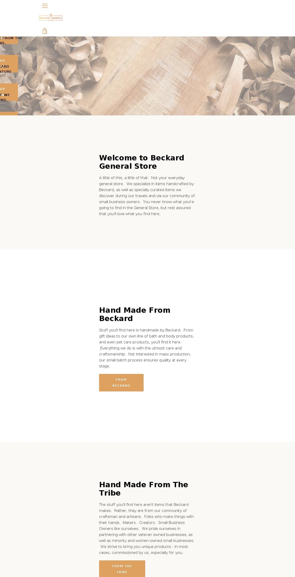 beckardgeneral.com — Shopify storefront screenshot