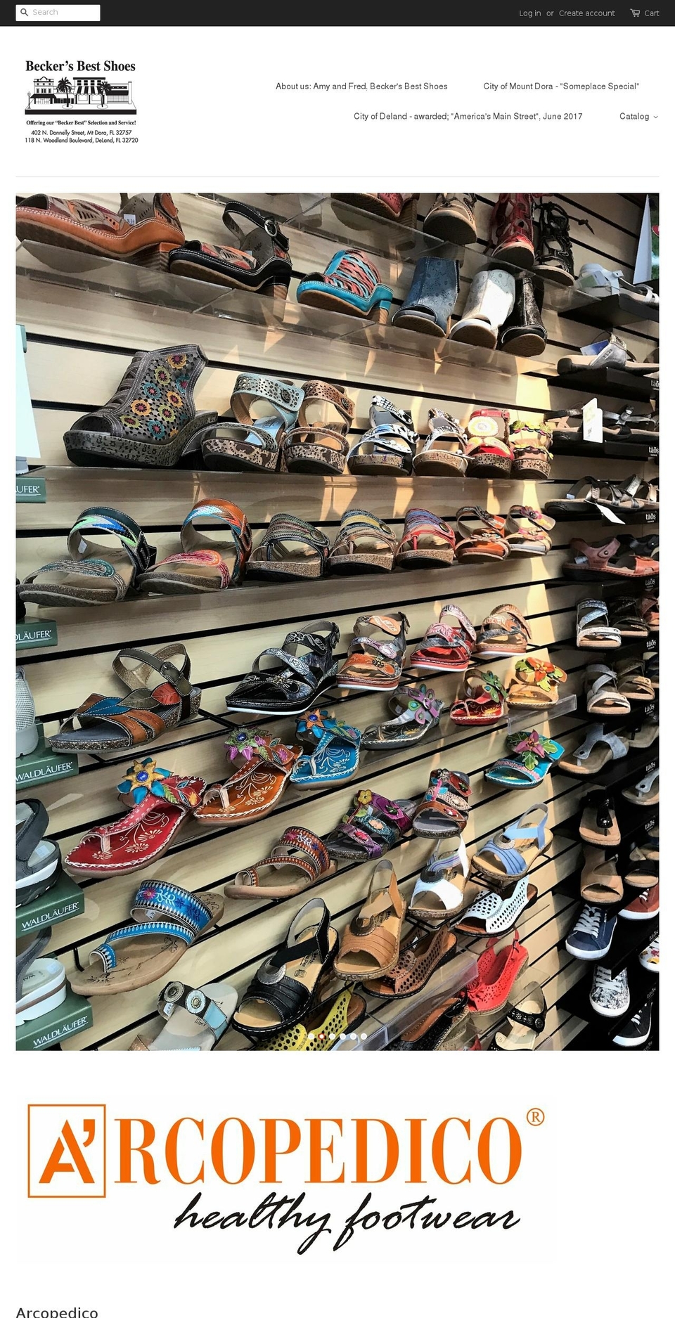 beckersbestshoes.com shopify website screenshot