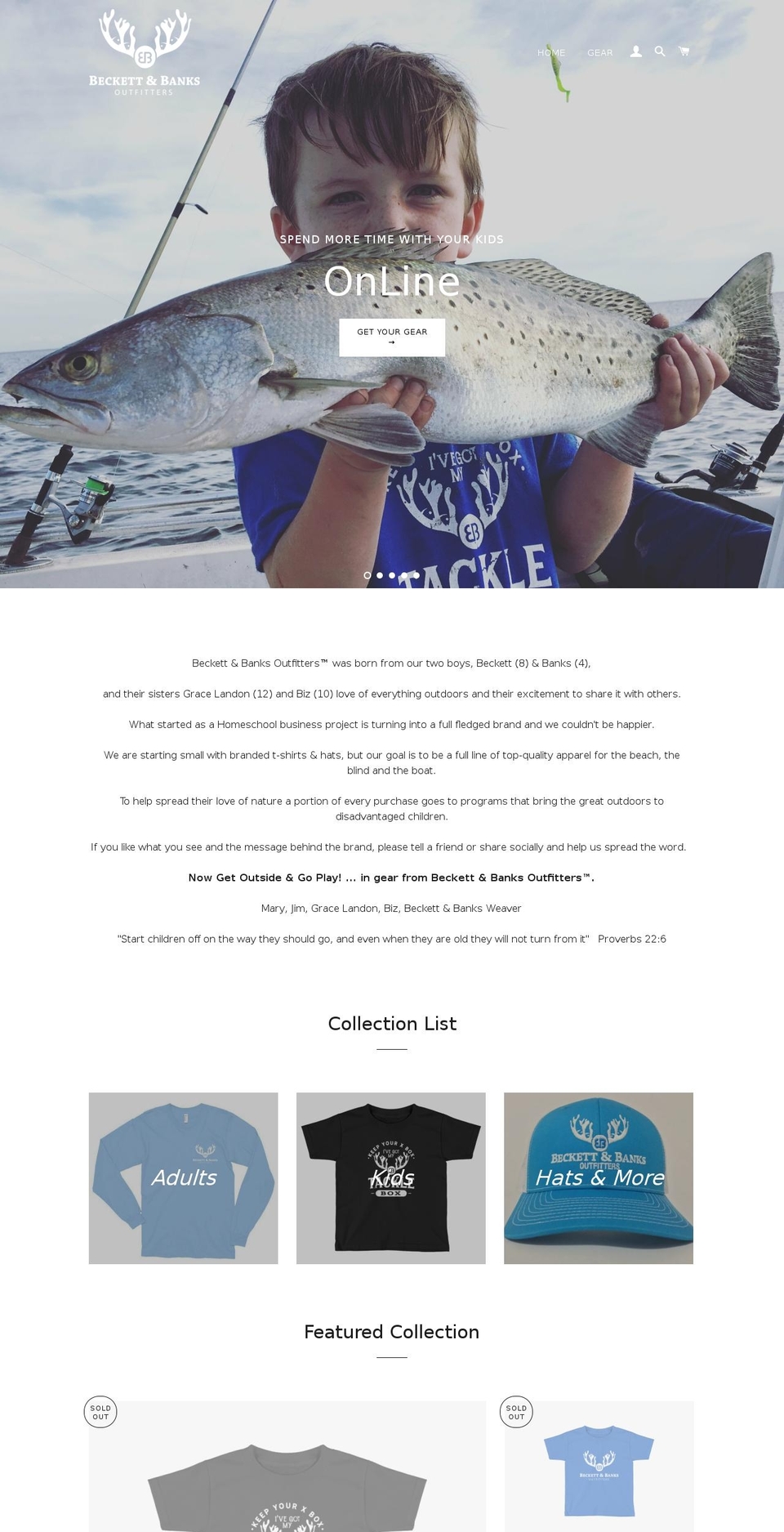 beckettandbanks.com — Shopify storefront screenshot