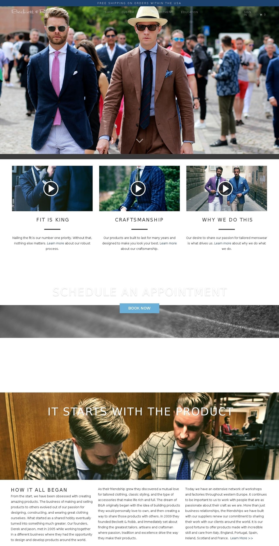 beckettandrobb.com shopify website screenshot