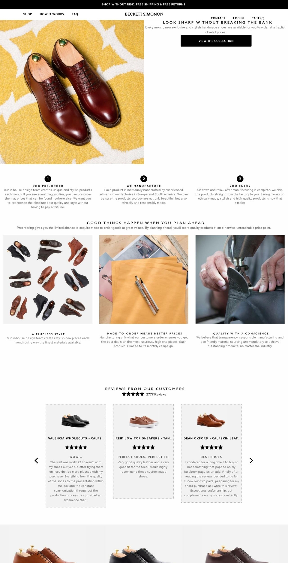 beckettsimonon.co shopify website screenshot