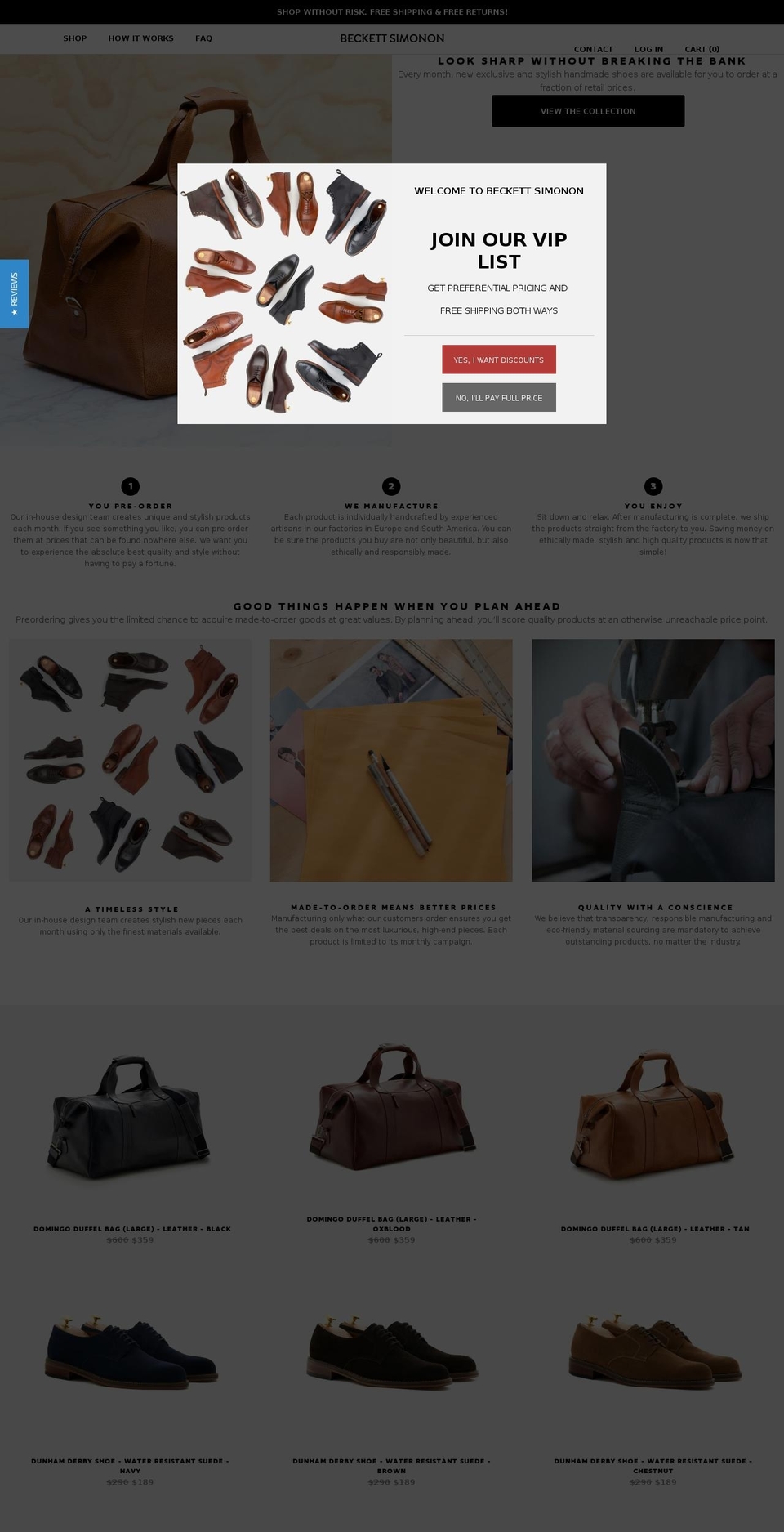 beckettsimonon.com shopify website screenshot