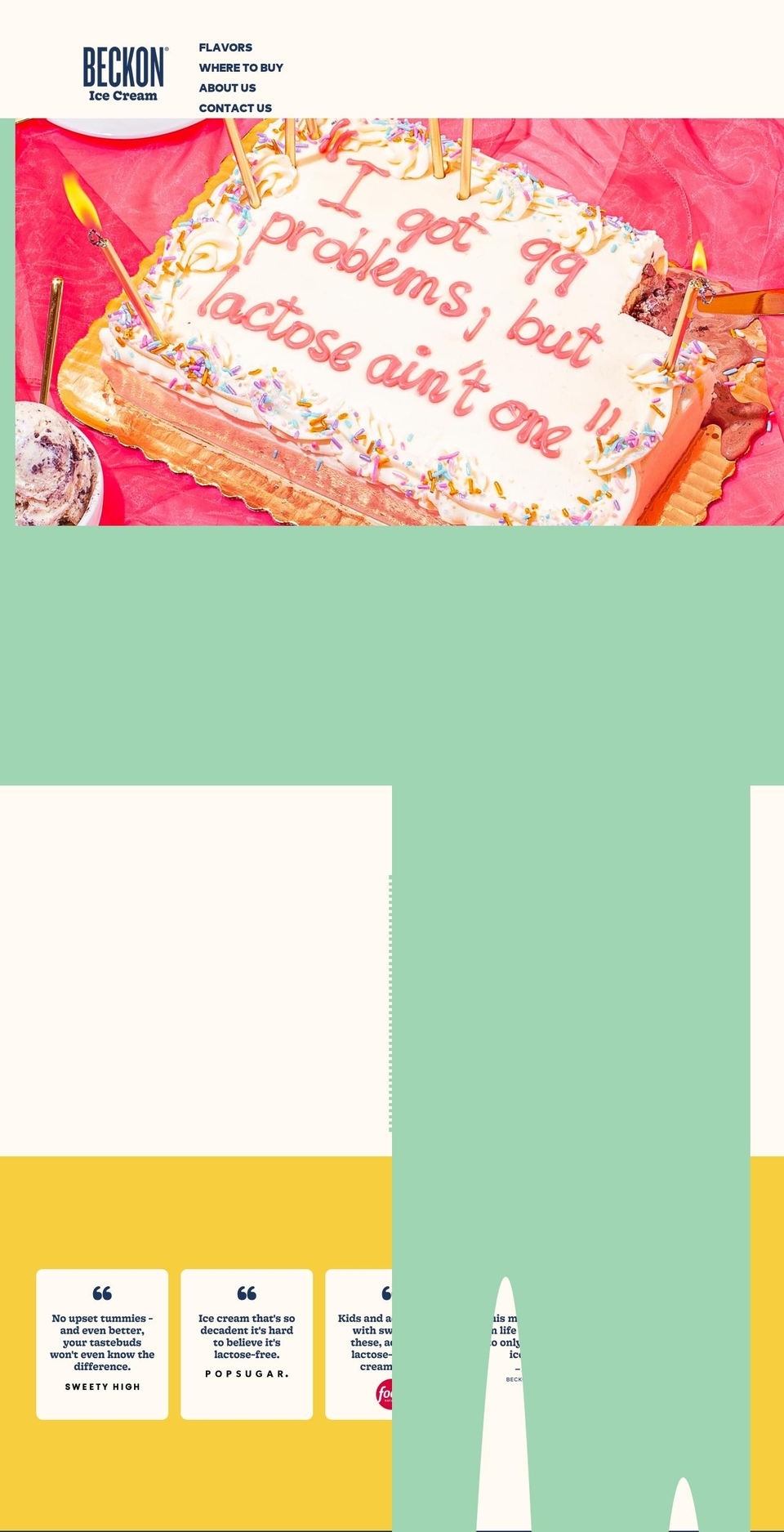 beckonicecream.com — Shopify storefront screenshot