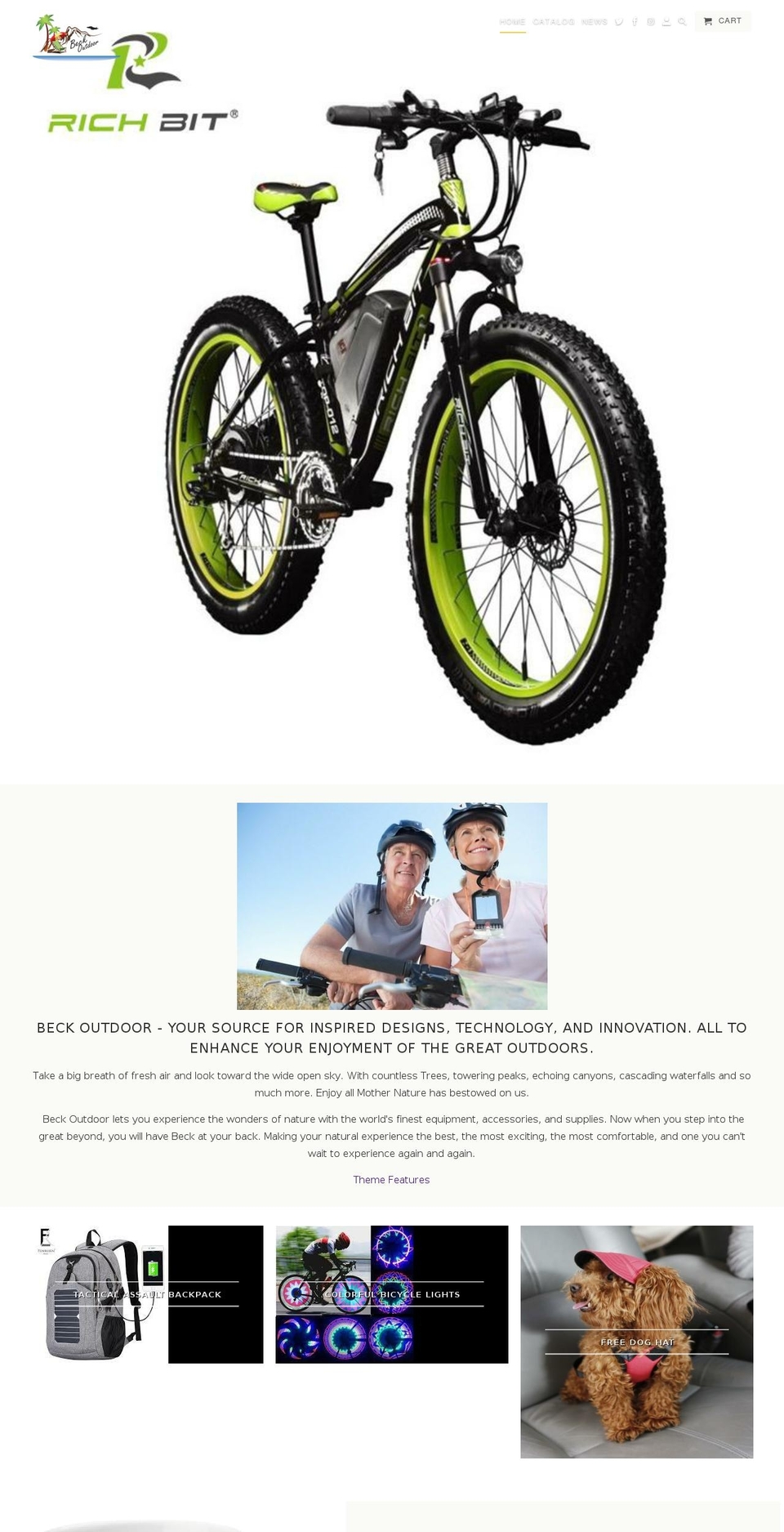 beckoutdoor.com — Shopify storefront screenshot