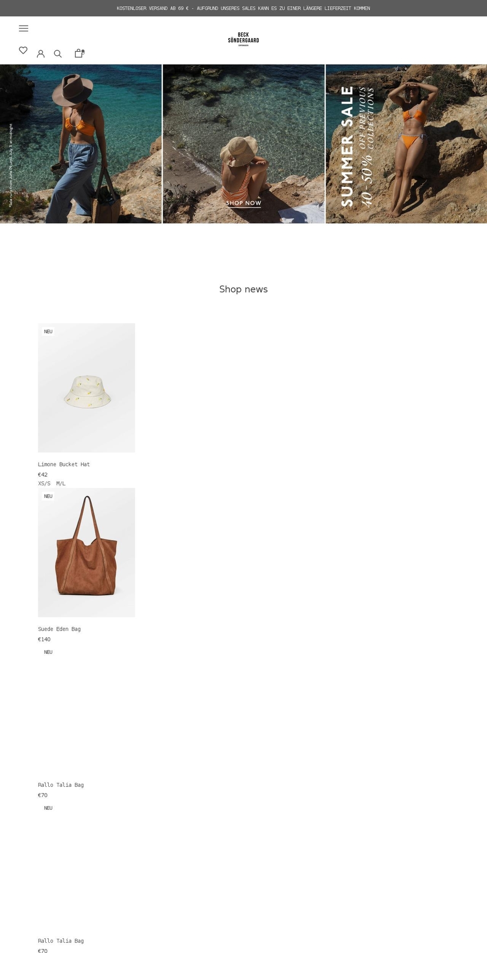 becksondergaard.de shopify website screenshot