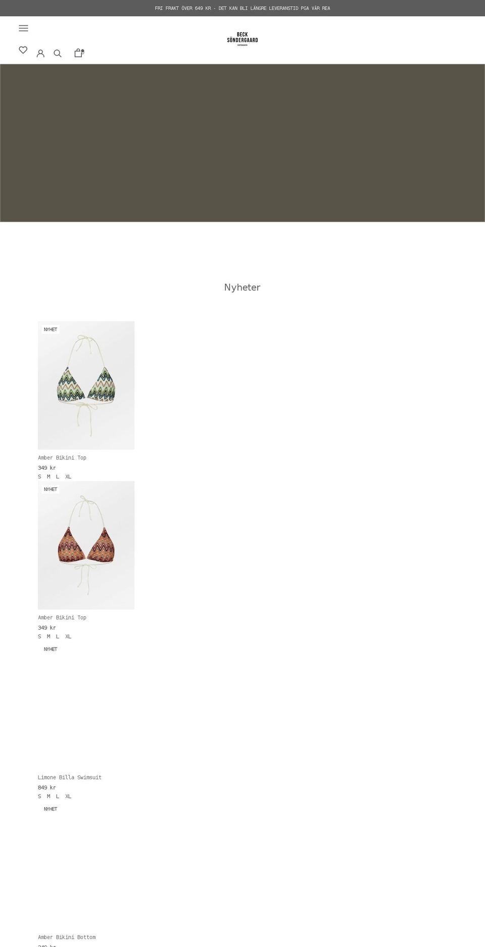 becksondergaard.se shopify website screenshot