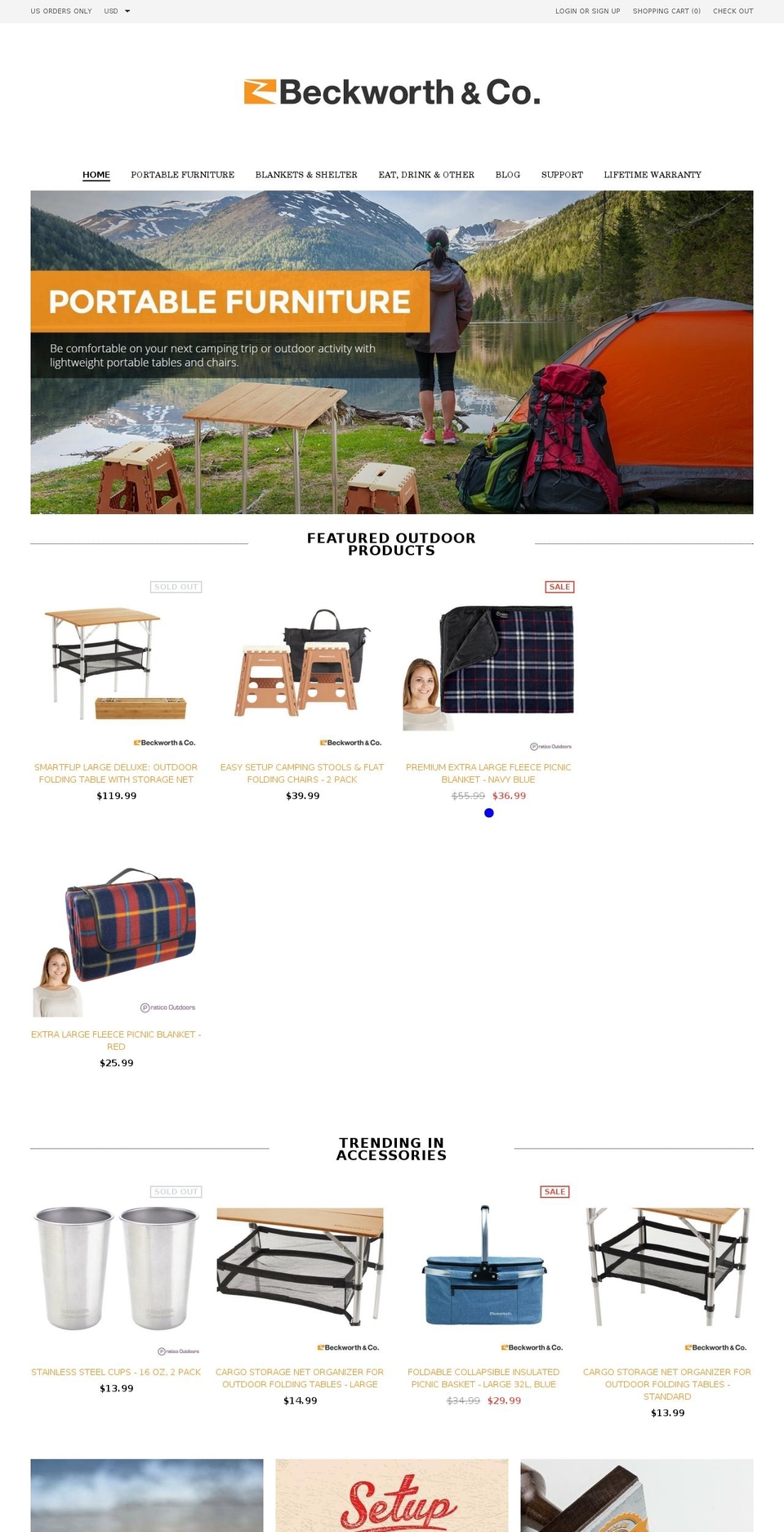 beckworthandco.com shopify website screenshot