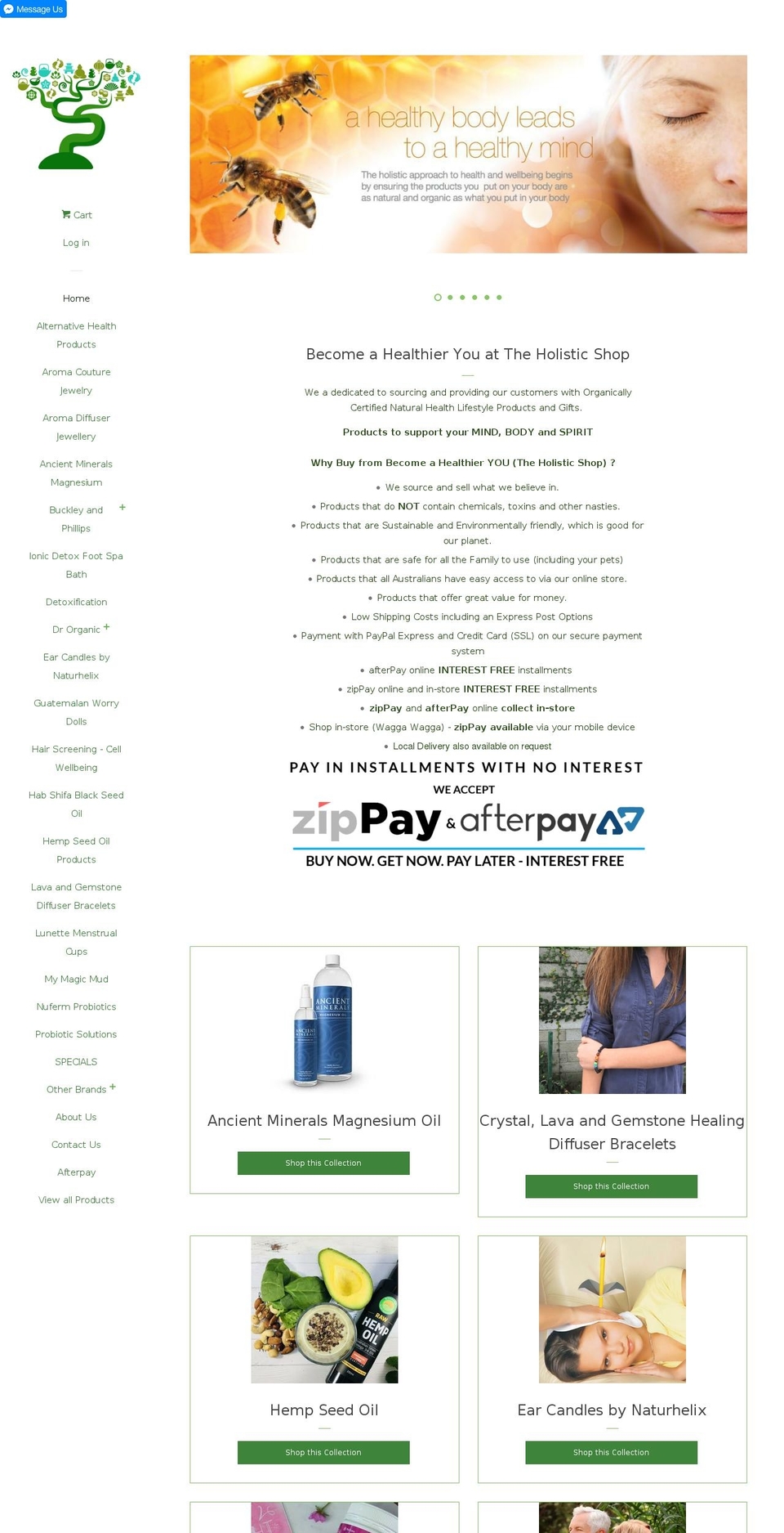 becomeahealthieryou.com.au shopify website screenshot