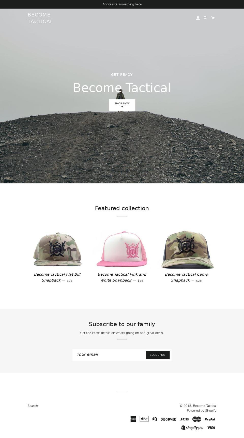 becometactical.com — Shopify storefront screenshot