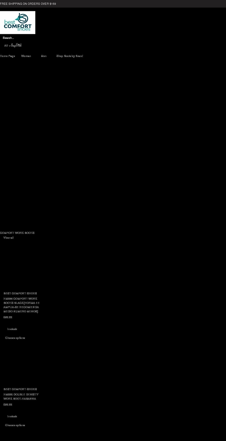 becomfortshoes.com shopify website screenshot