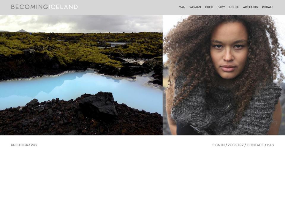 becomingicelandshop.com shopify website screenshot