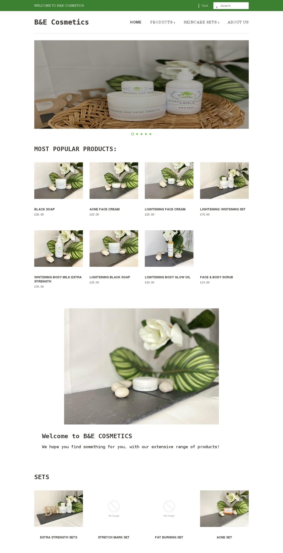 becosmeticsorganic.com shopify website screenshot