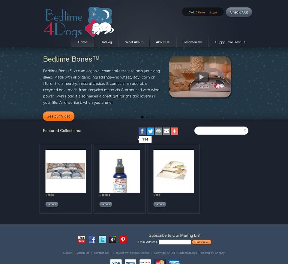 bedtime-bones-myshopify-com-monochrome Shopify theme site example bed-time-for-dogs.com