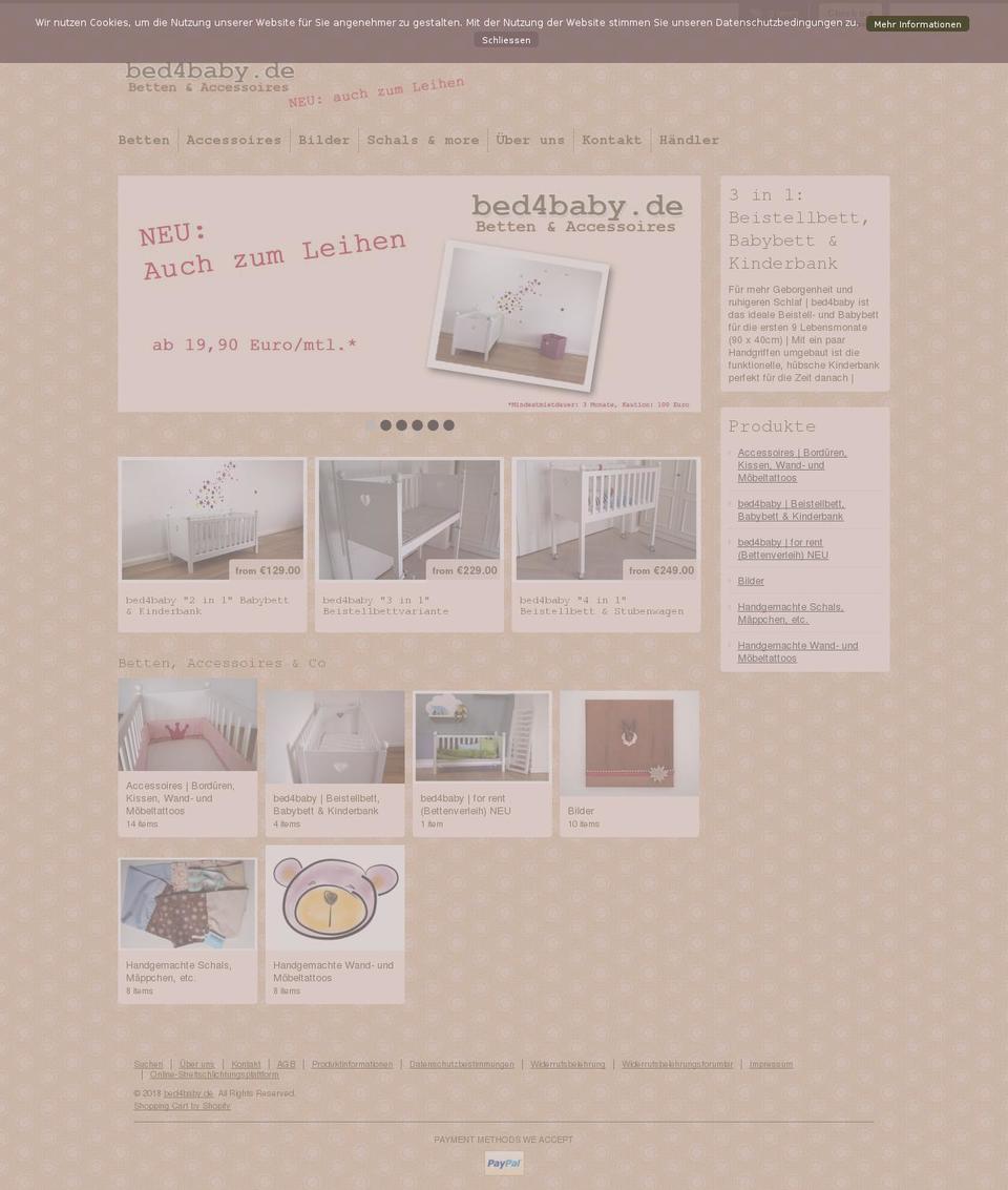 bed4baby.de shopify website screenshot