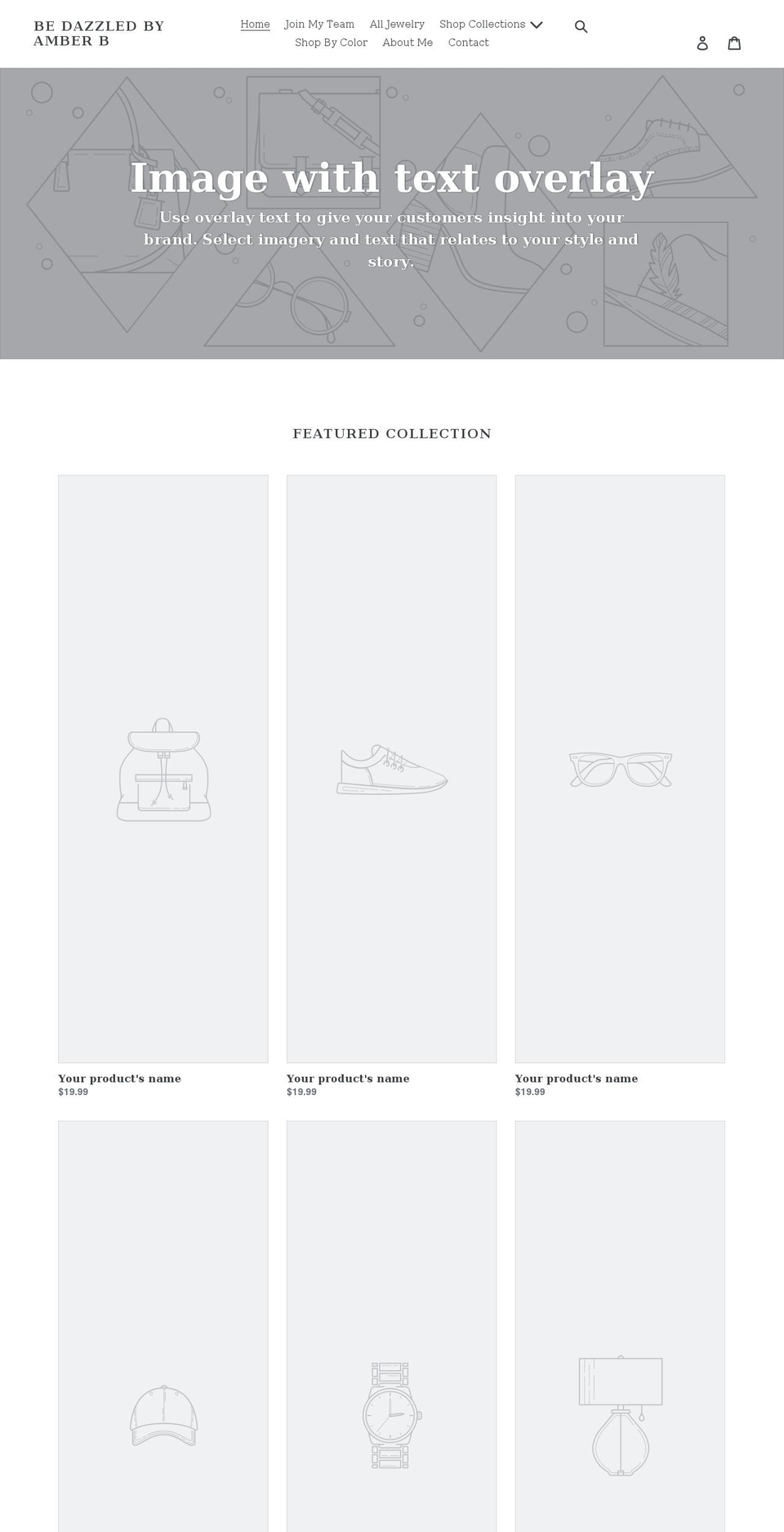 bedazzledbyamberb.com shopify website screenshot