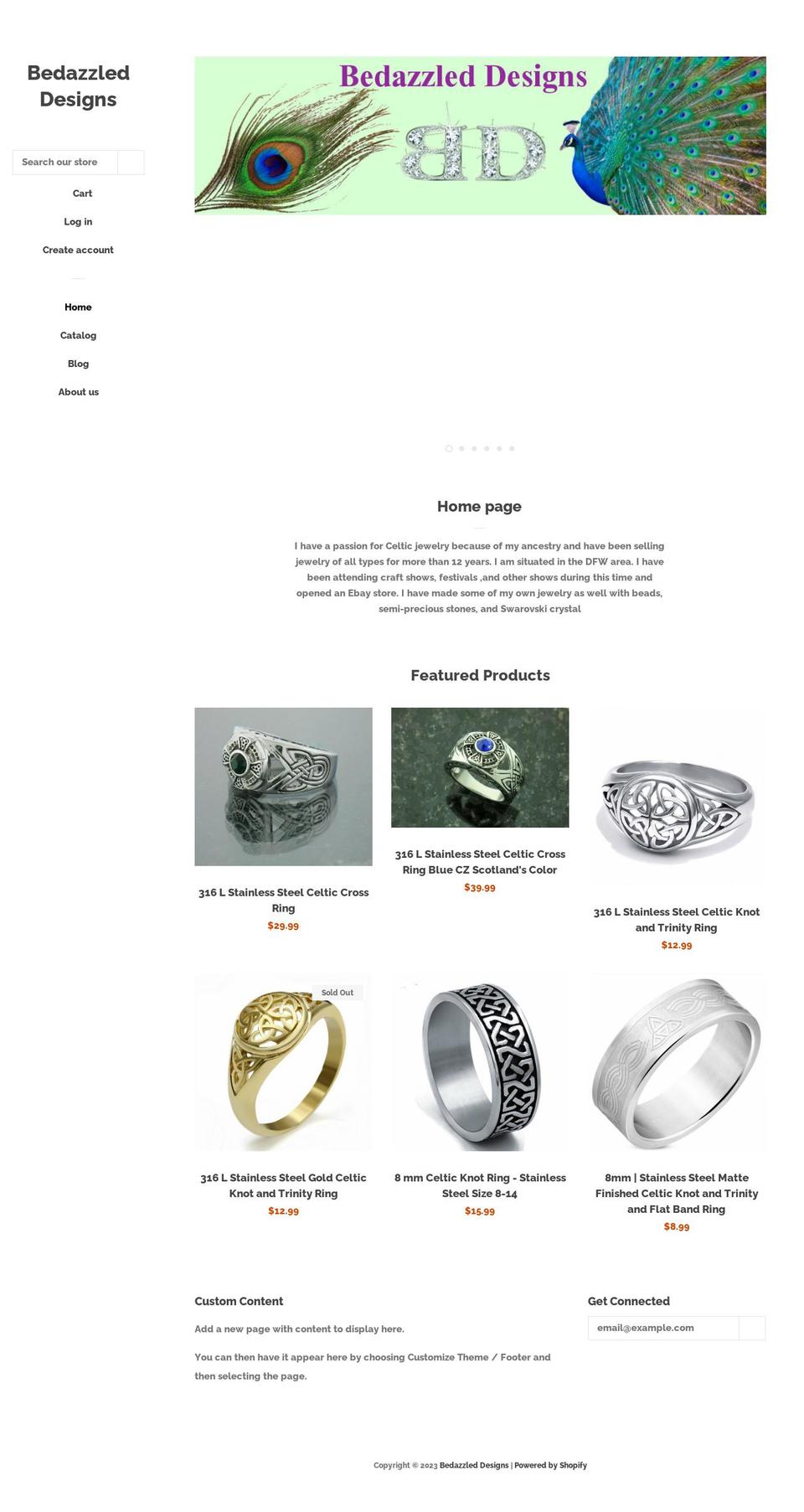 bedazzleddesigns.net shopify website screenshot