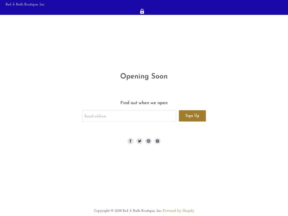 bedbathboutique.com — Shopify storefront screenshot