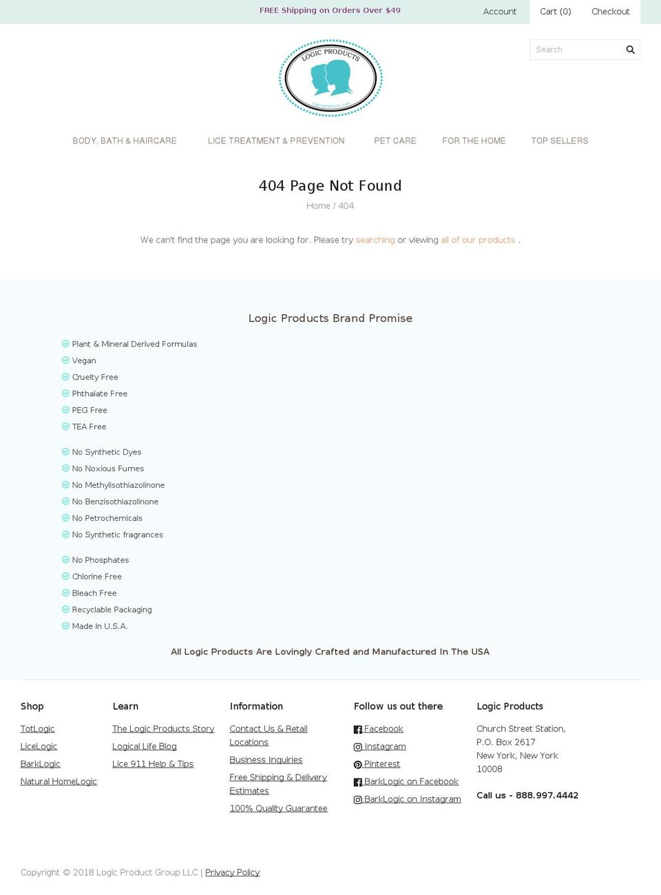 bedbuglogic.com — Shopify storefront screenshot