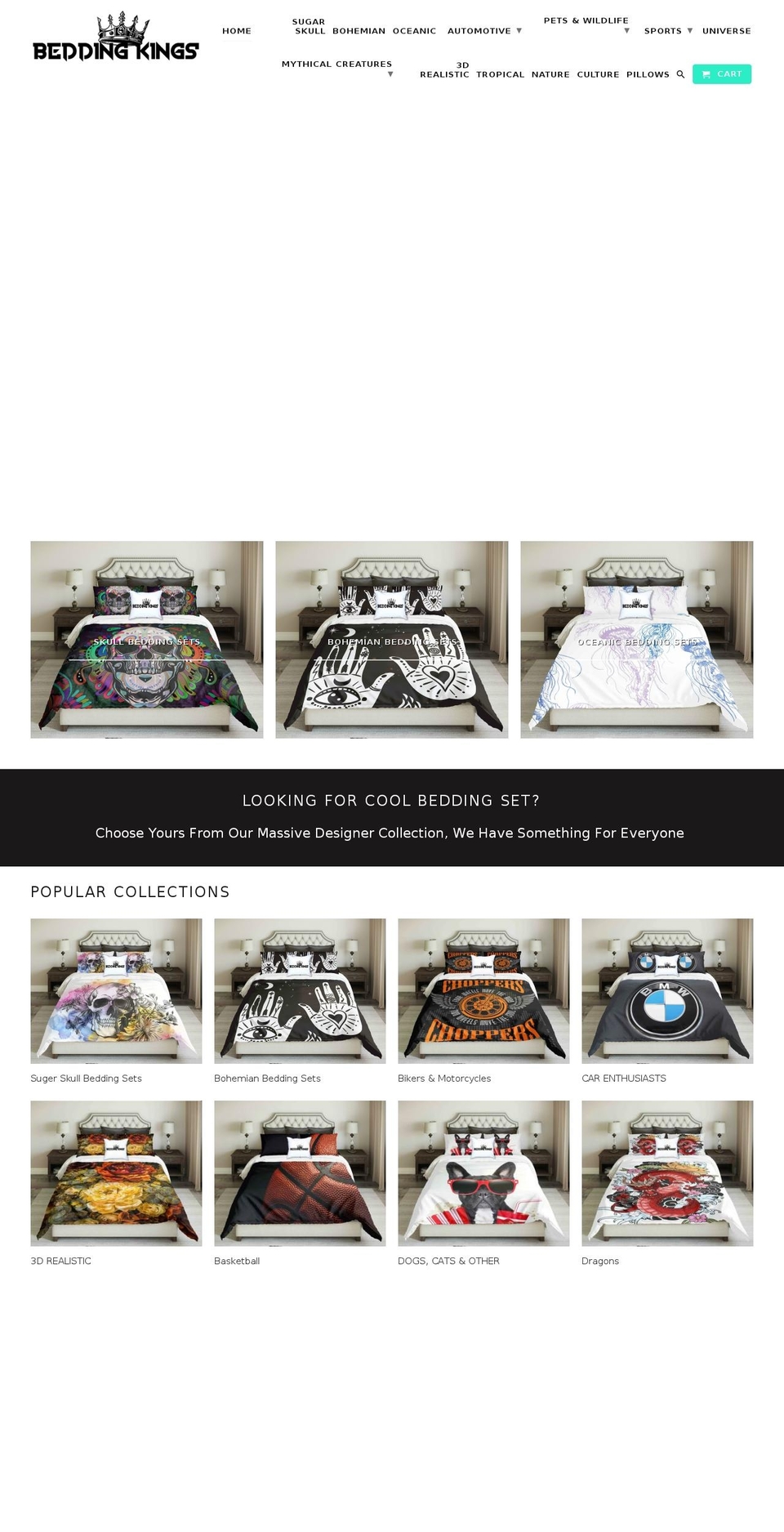 beddingkings.com shopify website screenshot