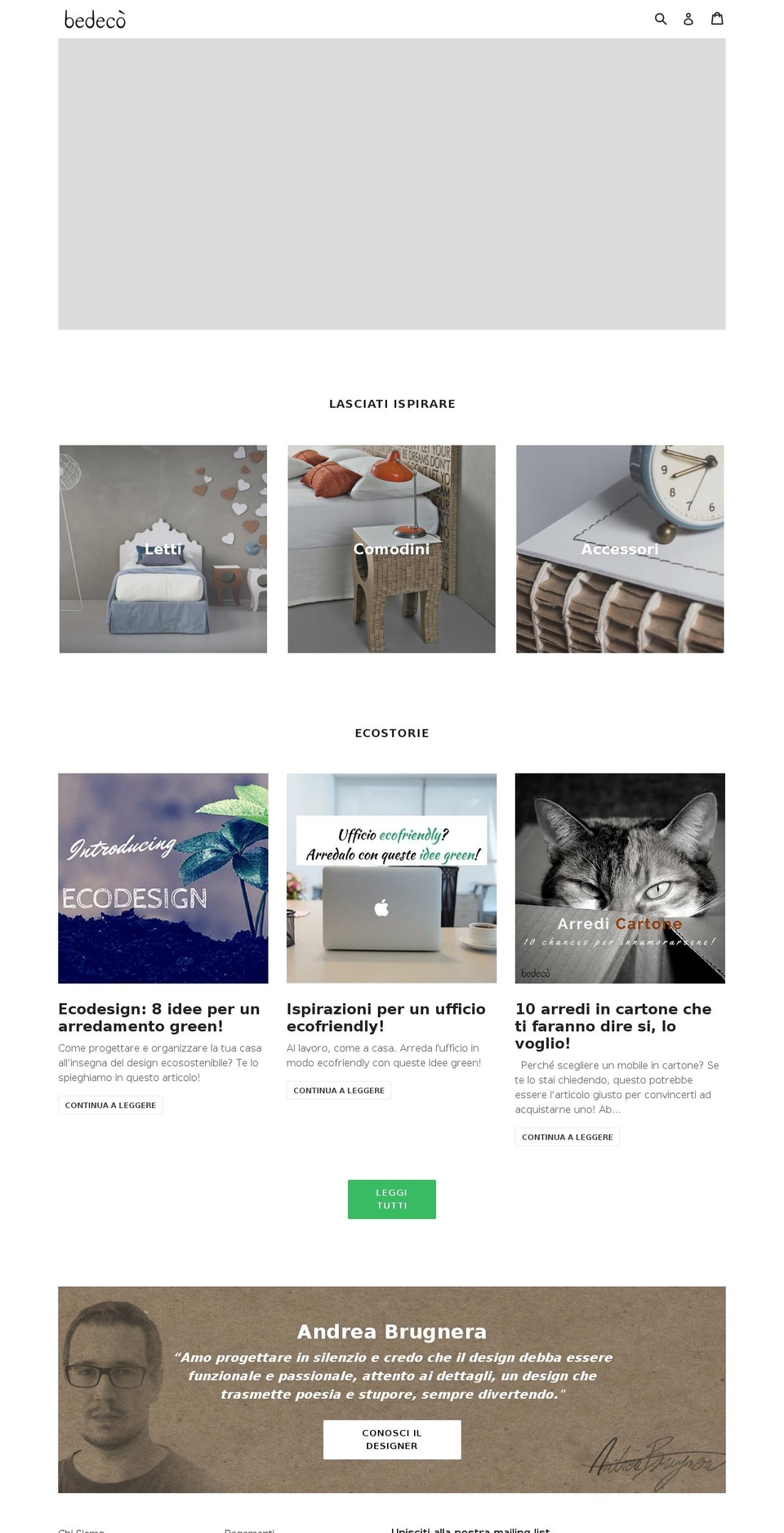 bedeco.it shopify website screenshot