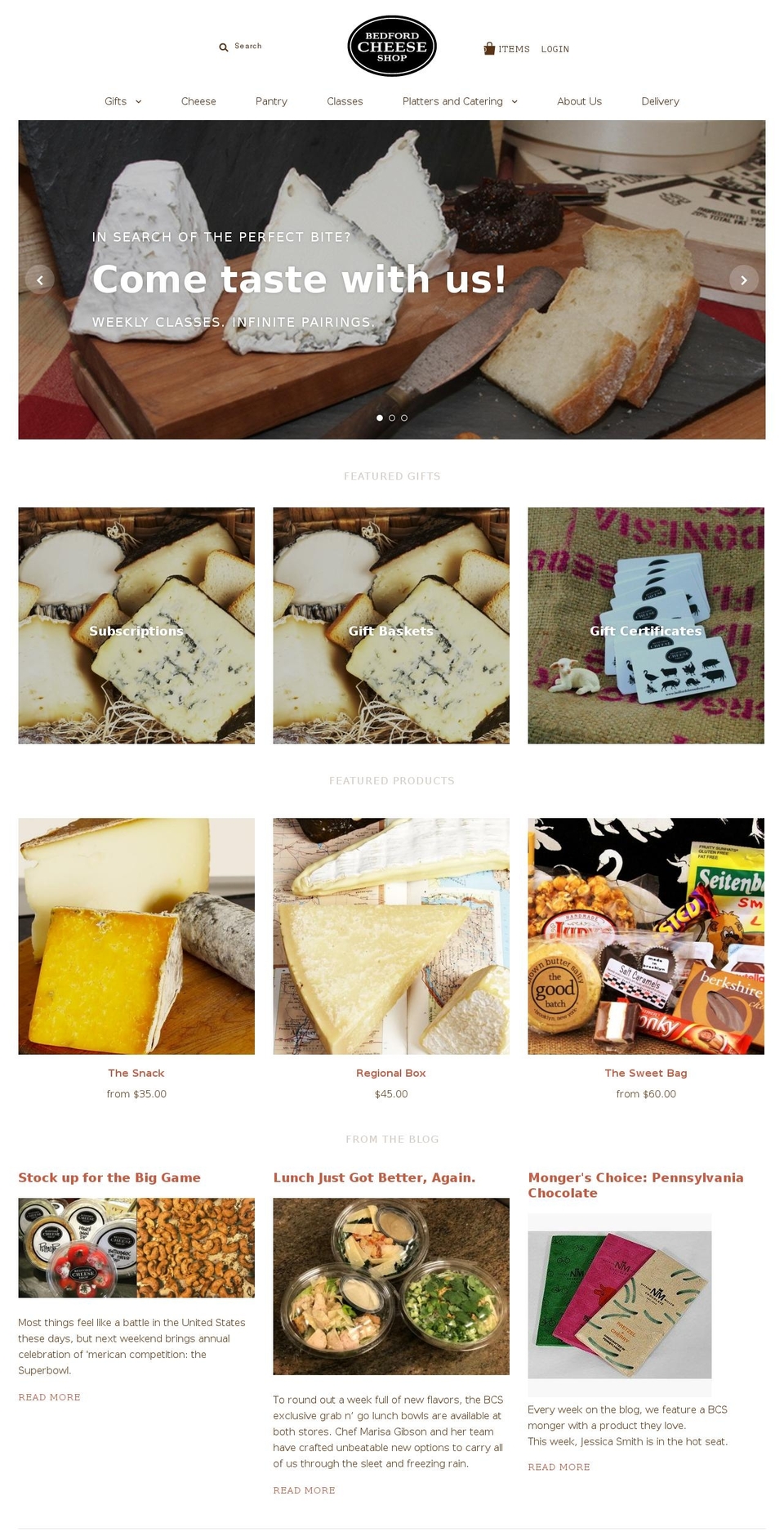 Editions Shopify theme site example bedfordcheeseshop.com