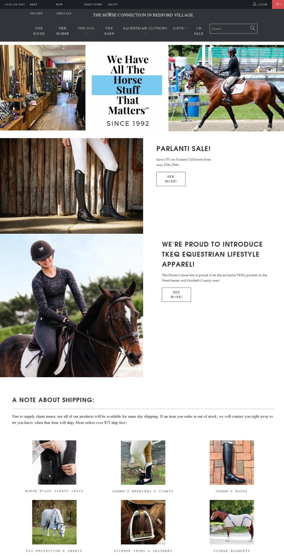 bedfordhorseconnection.com shopify website screenshot