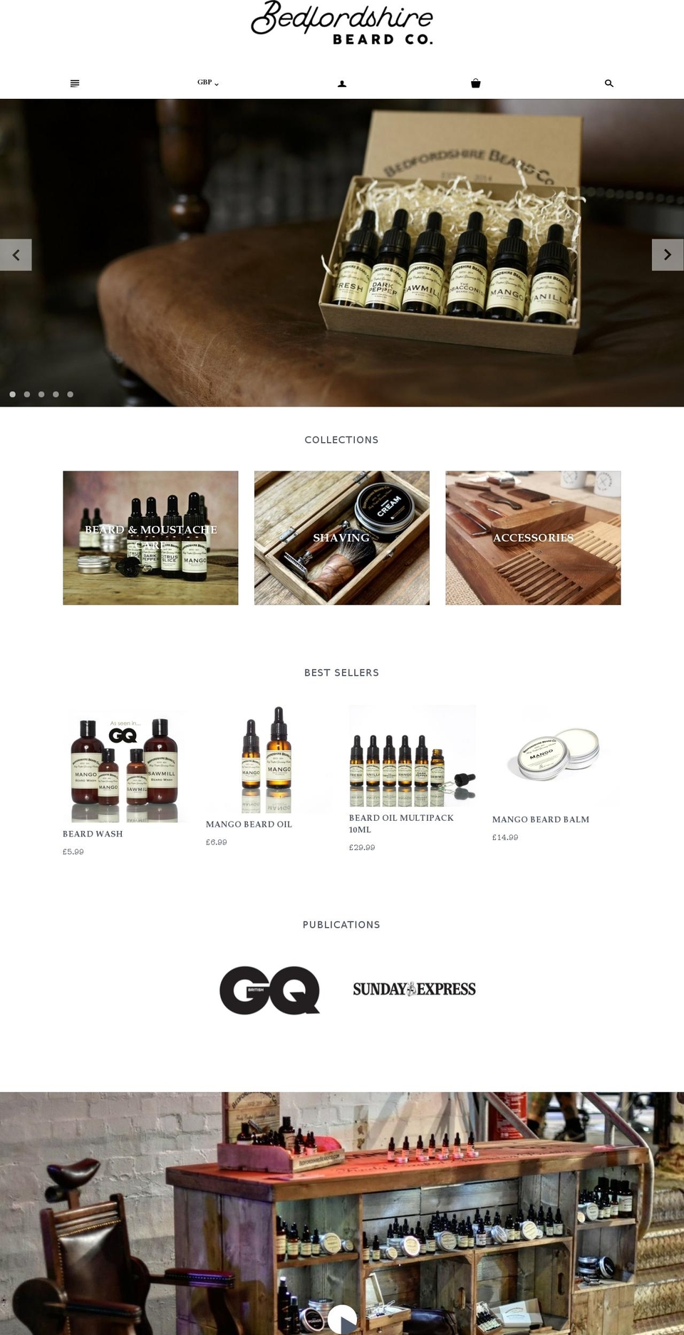 bedfordshirebeardcoshop.com shopify website screenshot