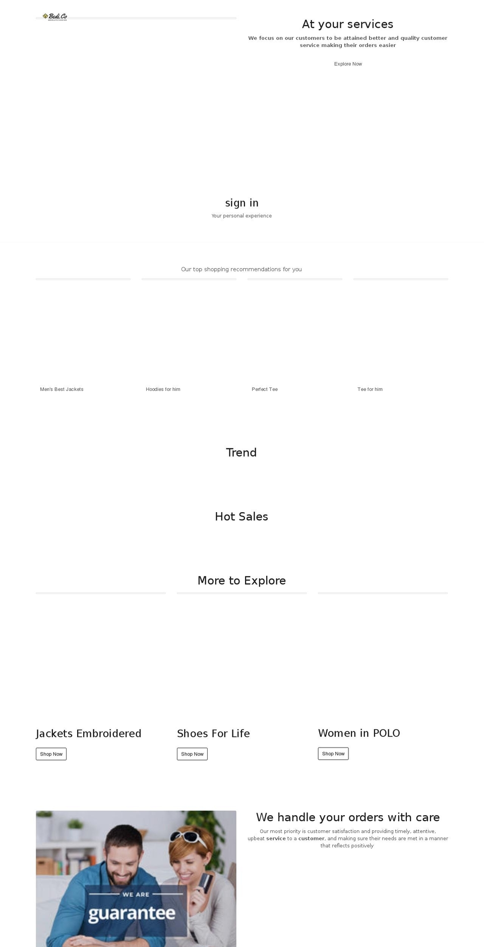 bediclothing.com shopify website screenshot