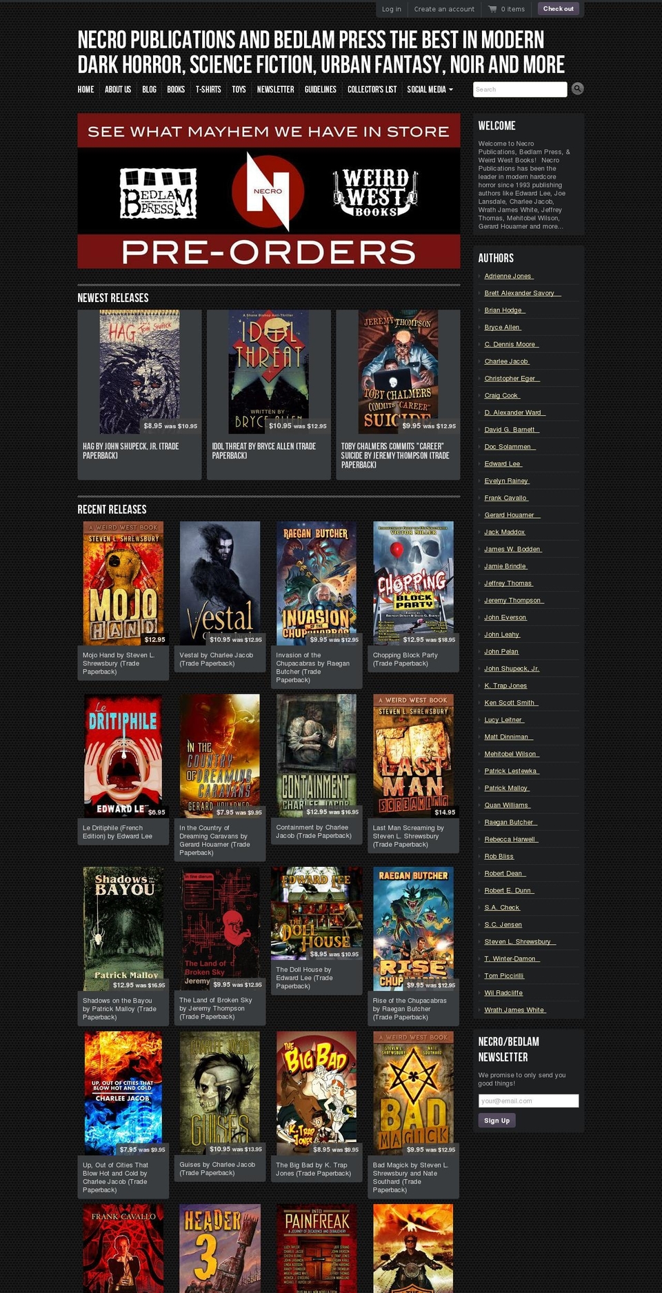 bedlampress.com — Shopify storefront screenshot