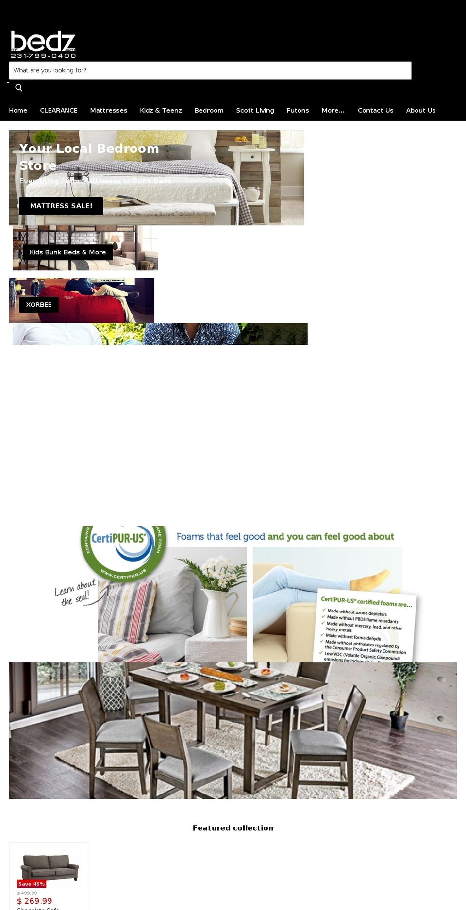 bedrbed.com — Shopify storefront screenshot